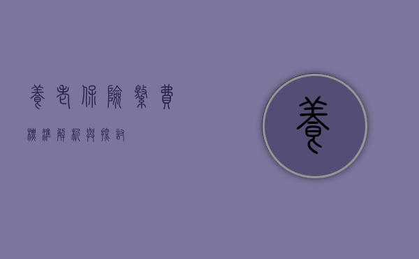 养老保险缴费标准，解析与探讨