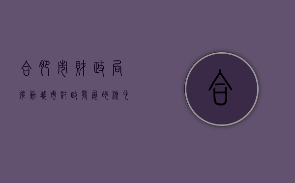合肥市财政局，推动城市财政发展的核心力量