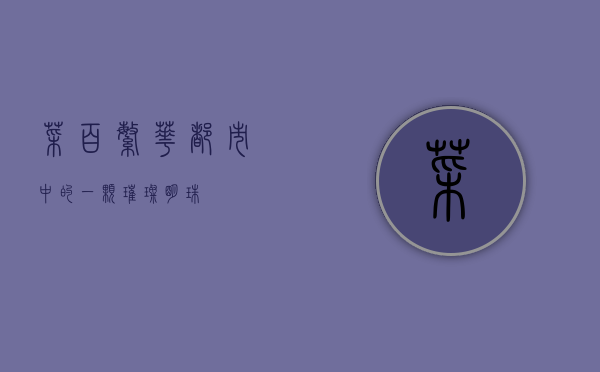 菜百，繁华都市中的一颗璀璨明珠