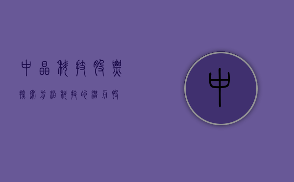 中晶科技股票，探索前沿科技的潜力股
