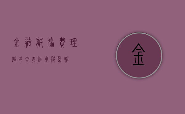 金融服务费，理解其含义、作用与影响