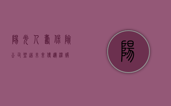 阳光人寿保险公司，塑造未来，传递温暖
