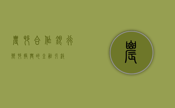 农村合作银行，乡村振兴的金融引擎