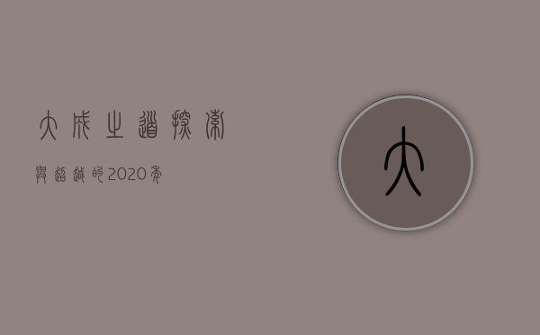 大成之道，探索与超越的2020年