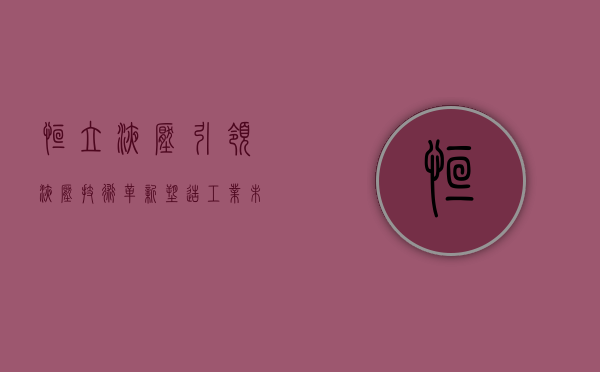 恒立液压，引领液压技术革新，塑造工业未来