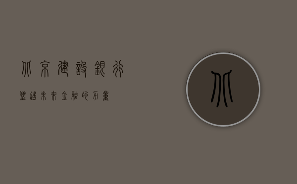 北京建设银行，塑造未来金融的力量