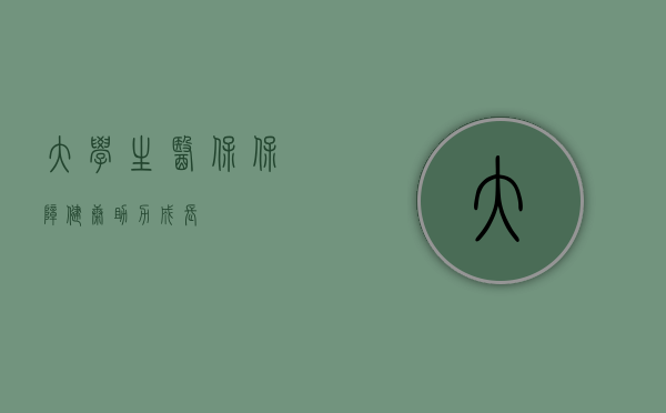 大学生医保，保障健康，助力成长
