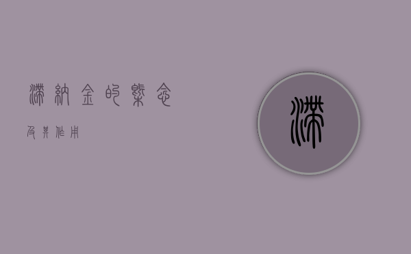 滞纳金的概念及其作用