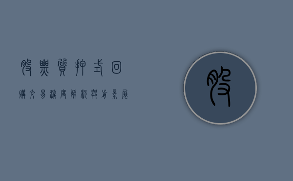 股票质押式回购交易，深度解析与前景展望