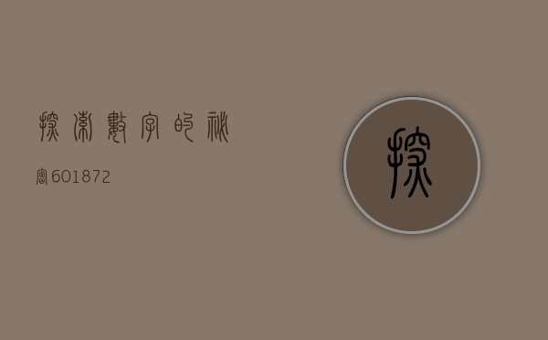 探索数字的秘密,601872