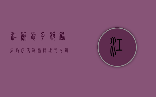 江苏电子税务局,数字化税务管理的先锋