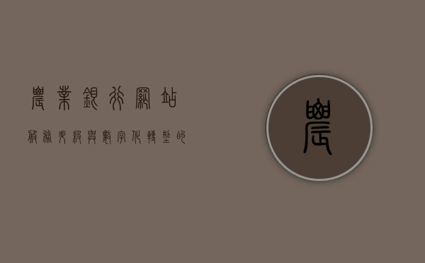 农业银行网站，服务升级与数字化转型的先锋