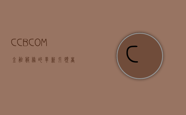 CCB.COM，金融服务的革新引领者