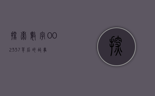探索数字002337背后的故事