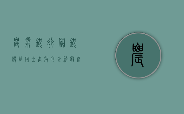 农业银行网银，便捷、安全、高效的金融服务体验