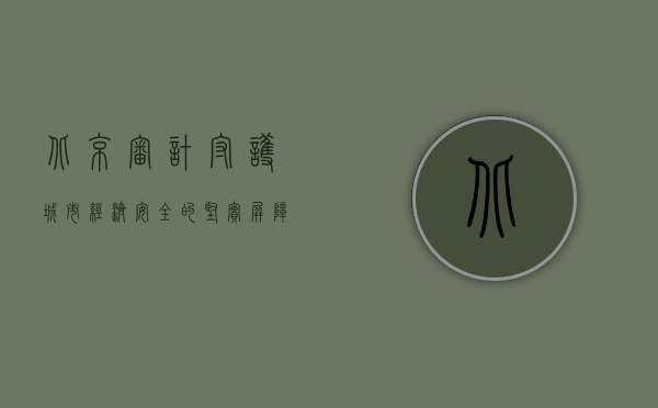 北京审计，守护城市经济安全的坚实屏障