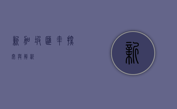 新加坡汇率，探究与解析