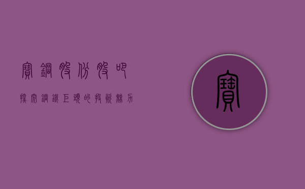 宝钢股份股吧，探究钢铁巨头的魅力与价值