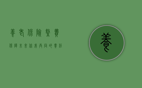 养老保险缴费，保障未来，你我共同的责任