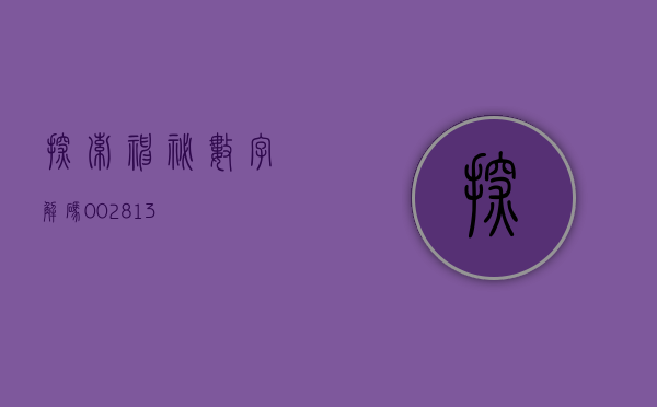 探索神秘数字，解码002813