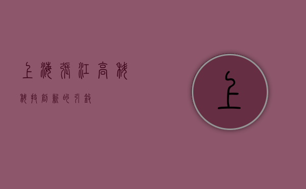 上海张江高科，科技创新的引擎