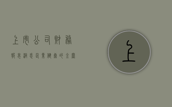 上市公司财务报表，洞悉企业健康的金钥匙