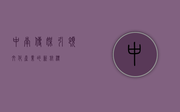 中南传媒，引领文化产业的新航标