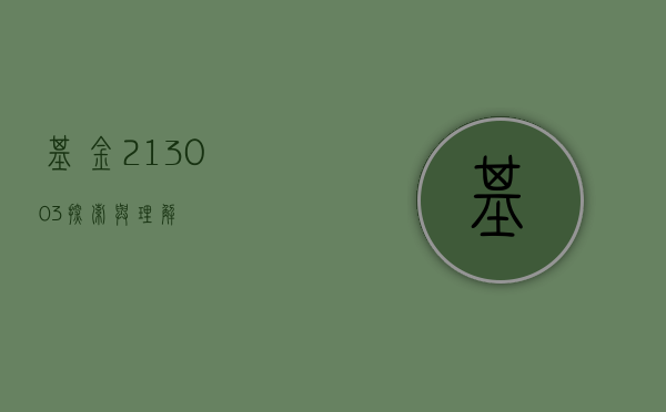 基金213003，探索与理解