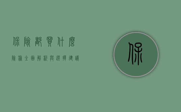 保险都买什么险种—全面解析与选择建议