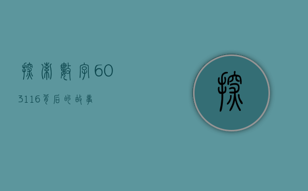 探索数字603116背后的故事
