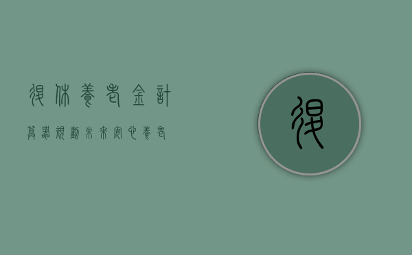 退休养老金计算器，规划未来，安心养老