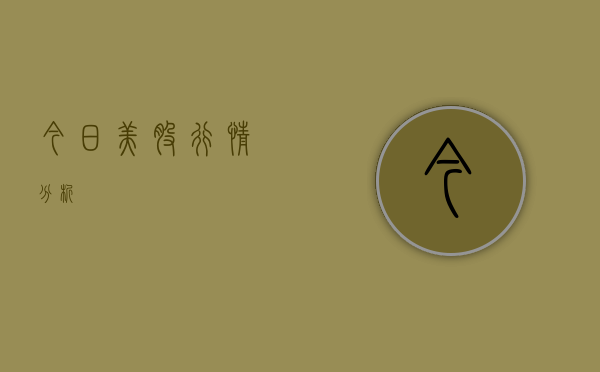 今日美股行情分析