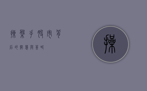 操盘手，股市背后的智慧与策略