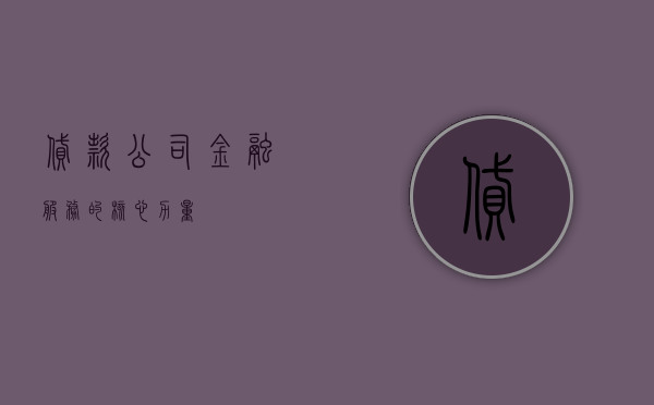 贷款公司，金融服务的核心力量