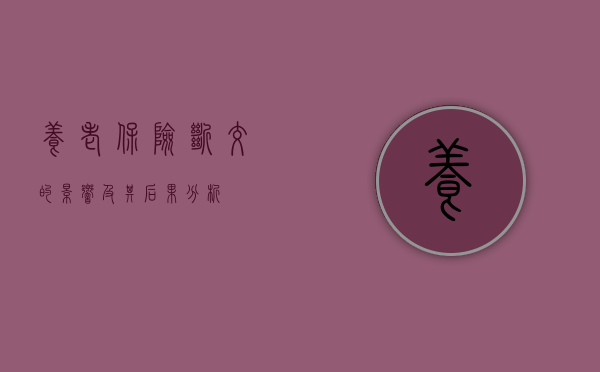 养老保险断交的影响及其后果分析