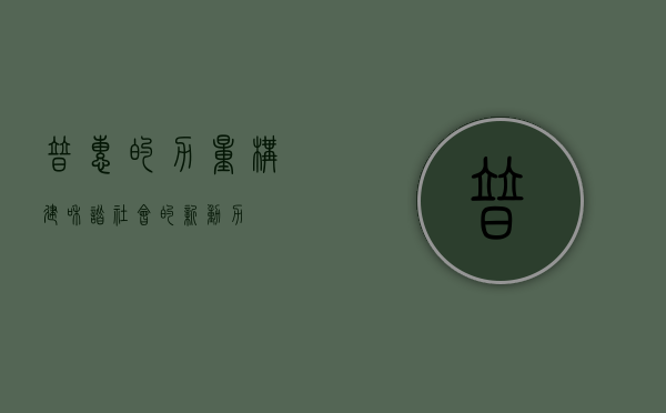 普惠的力量，构建和谐社会的新动力