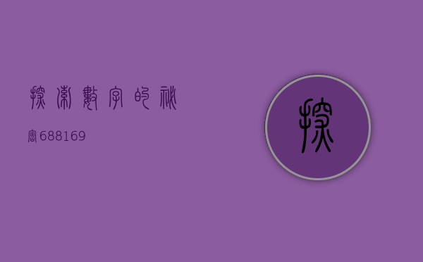 探索数字的秘密，688169