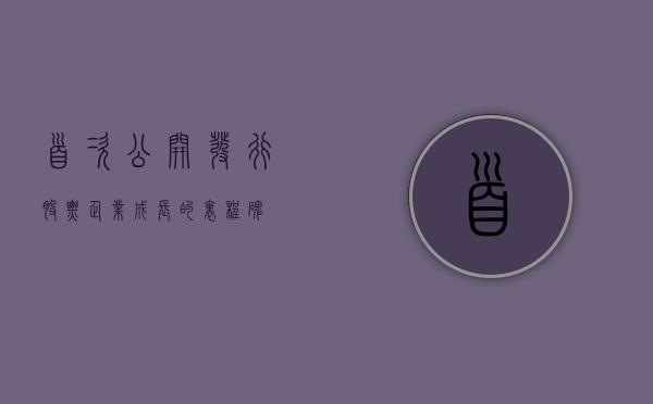 首次公开发行股票，企业成长的里程碑