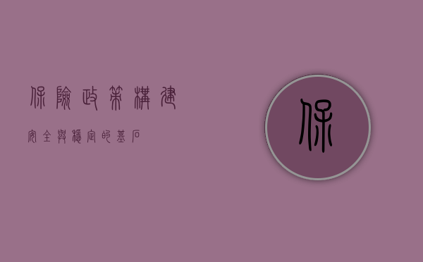 保险政策，构建安全与稳定的基石