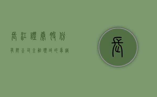 长江证券股份有限公司，金融领域的卓越领航者