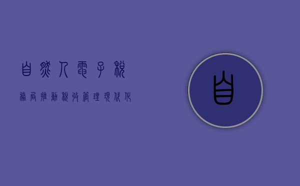 自然人电子税务局，推动税收管理现代化的重要力量