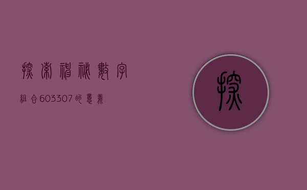 探索神秘数字组合，603307的意义与启示