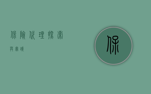 保险代理，探索与实践
