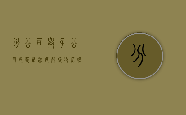 分公司与子公司的区别，深度解析与比较