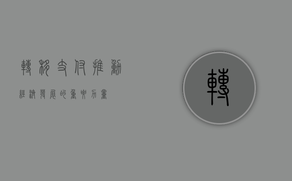转移支付，推动经济发展的重要力量