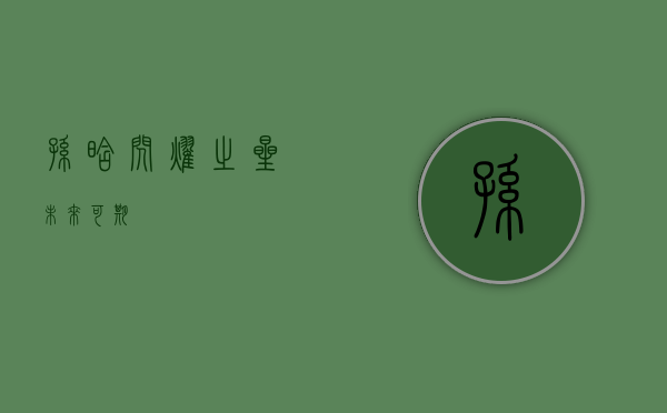 孙晗，闪耀之星，未来可期