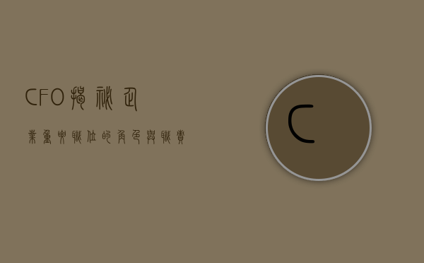 CFO，揭秘企业重要职位的角色与职责