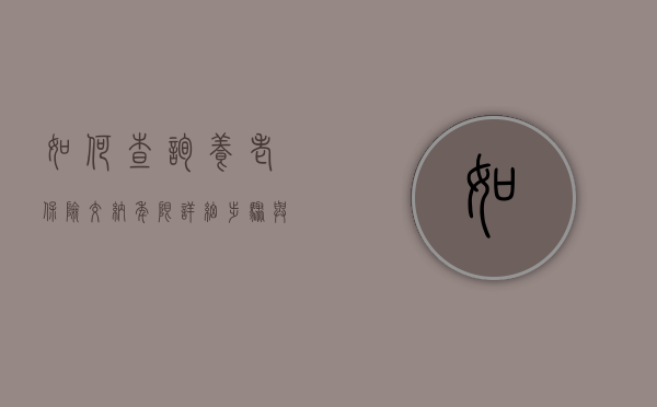 如何查询养老保险交纳年限，详细步骤与注意事项