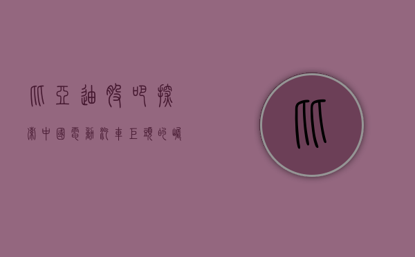 比亚迪股吧，探索中国电动汽车巨头的崛起之路