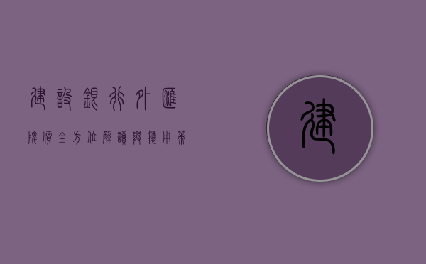 建设银行外汇牌价，全方位解读与应用策略